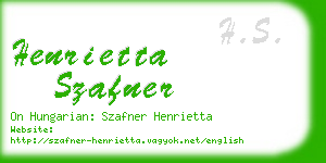 henrietta szafner business card